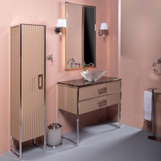 Тумба под раковину Armadi Art Monaco 100см капучино/хром 867-100-CPR